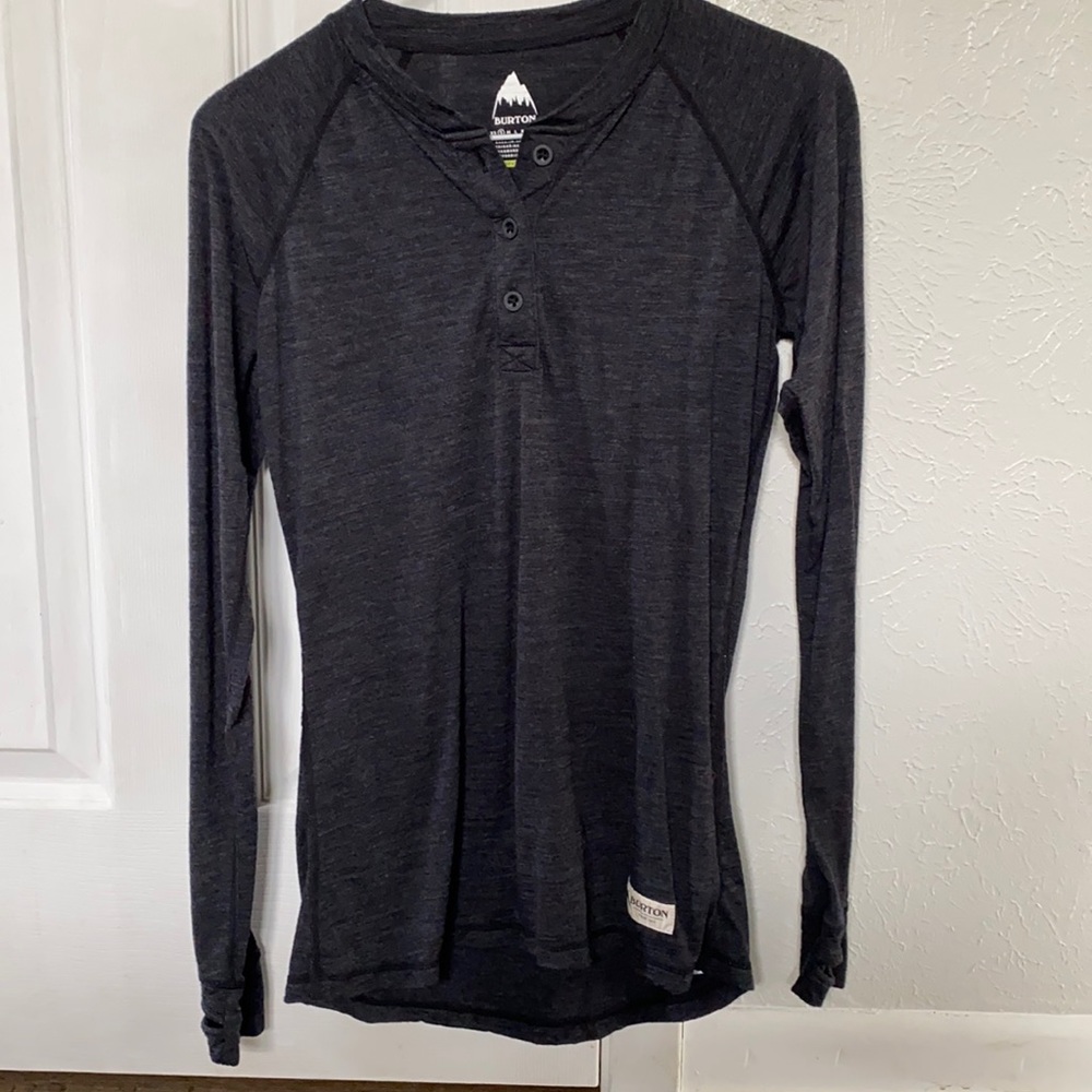 Burton women’s merino dryride long sleeve henley, midweight